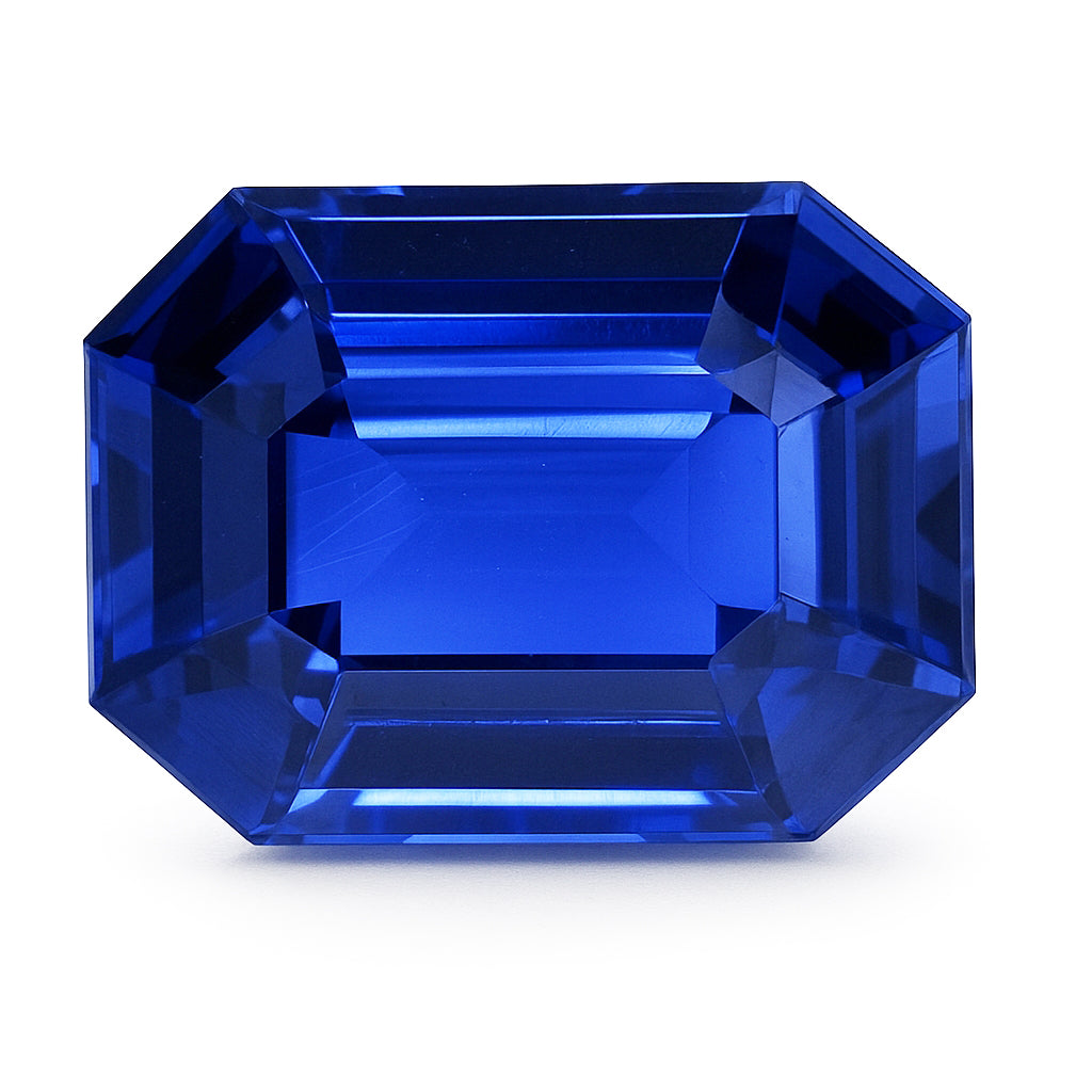 1.57 ct Emerald Cut Blue Sapphire