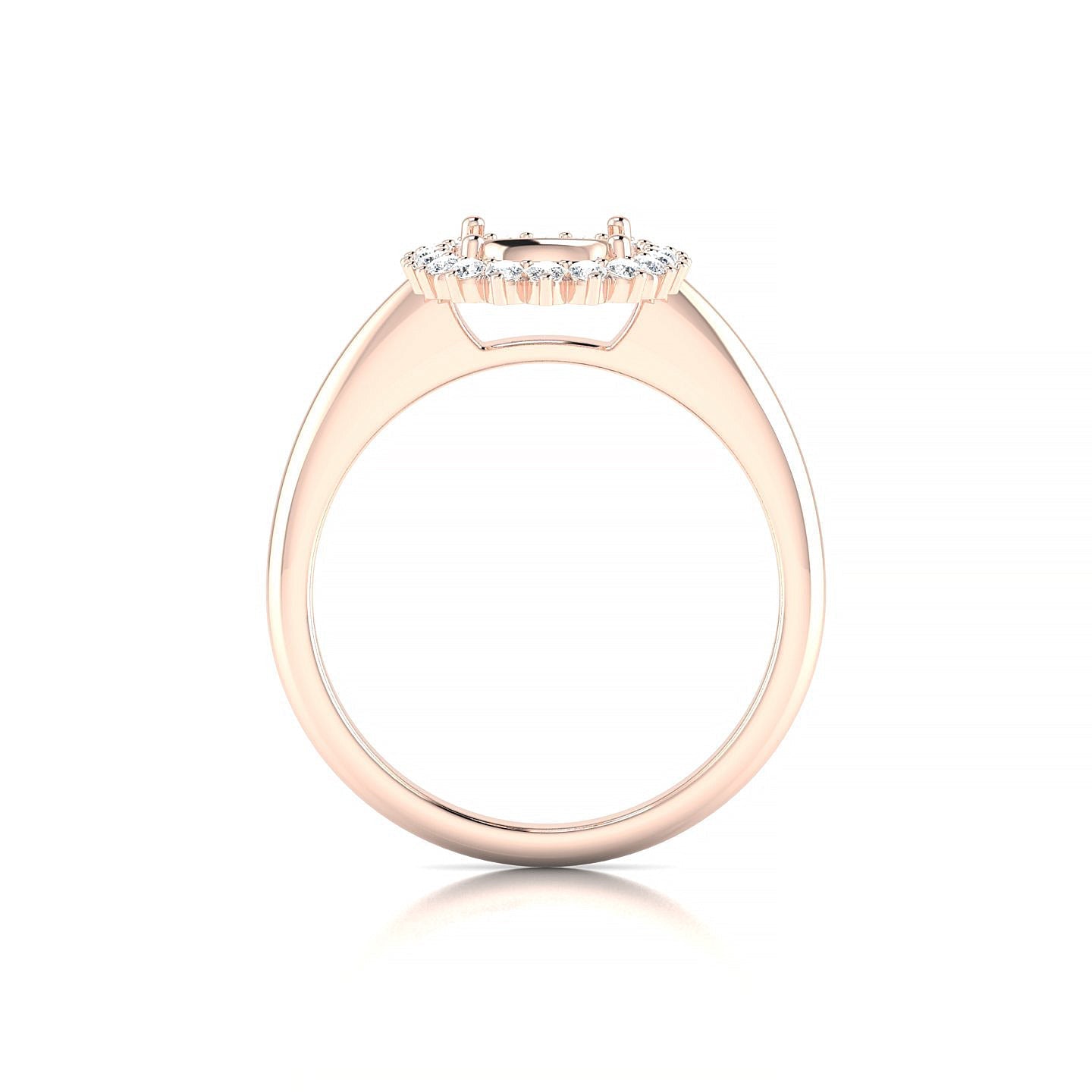 Blossom Cushion 2-2.99 ct | 18k Rose Gold Halo Ring