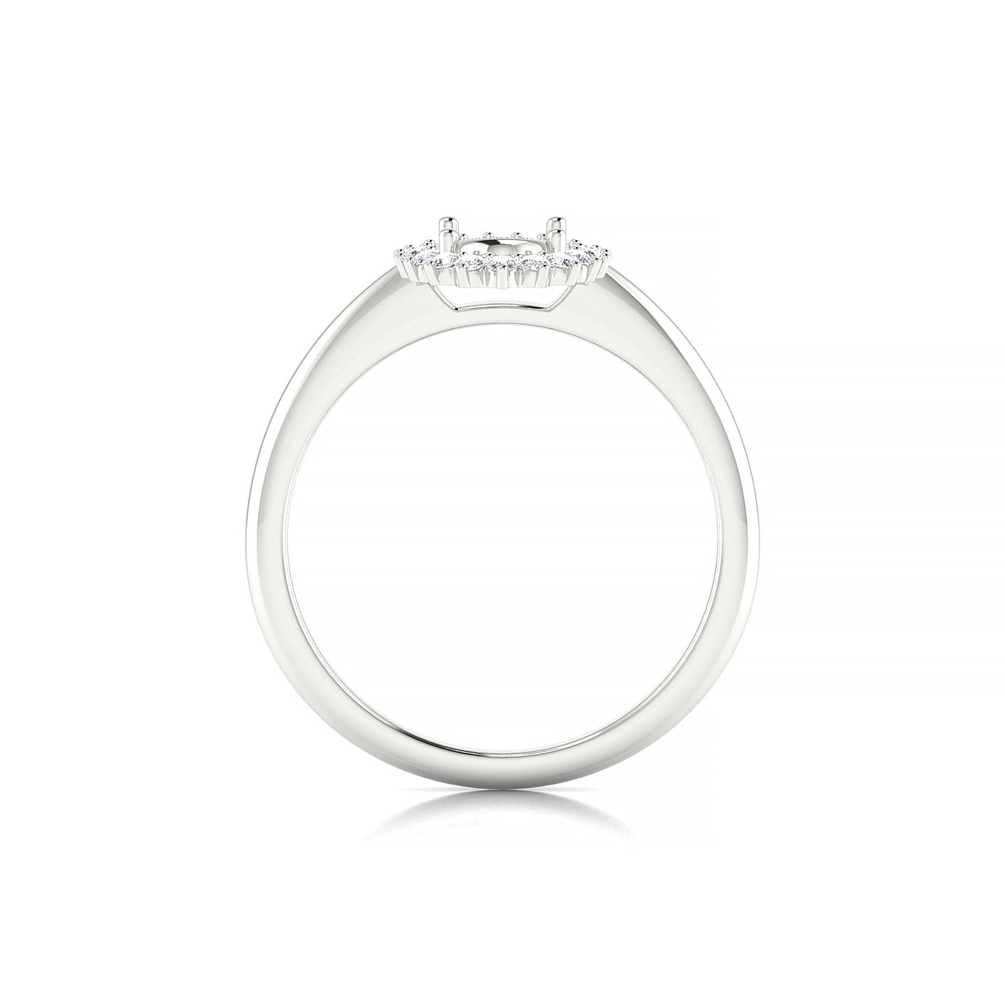 Blossom Oval 1-1.99 ct | 18k White Gold Halo Ring