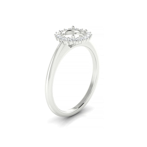 Blossom Round 1-1.99 ct | 18k White Gold Halo Ring
