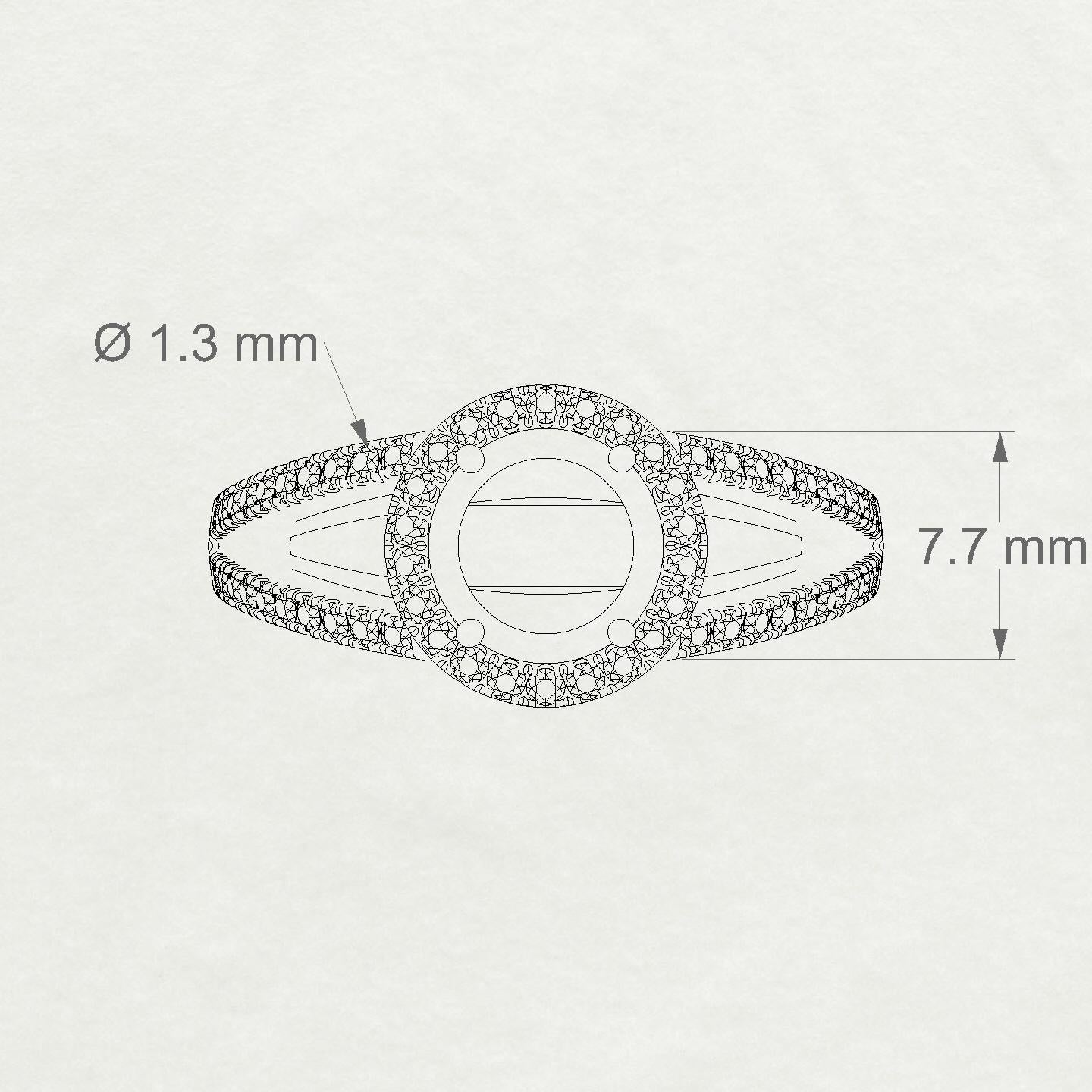 Grace Round 2-2.99 ct | 18k White Gold Halo Ring