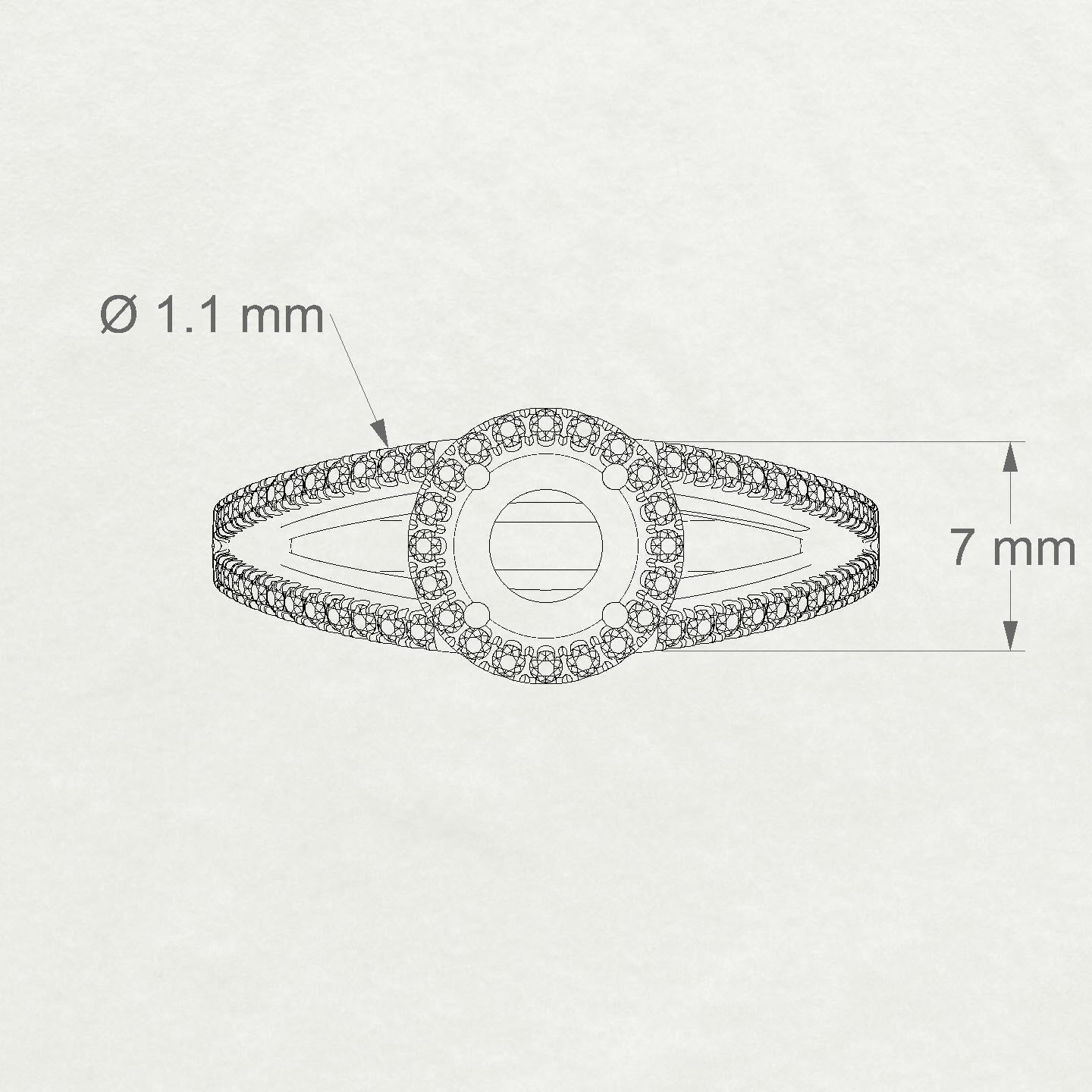 Grace Round 1-1.99 ct | 18k Rose Gold Halo Ring