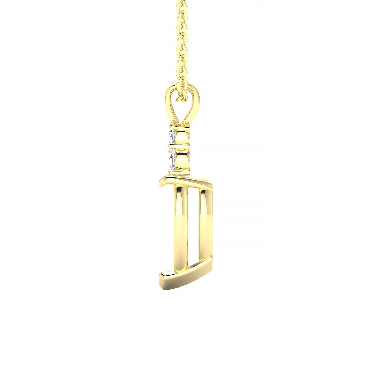 Mirage Pear 2-2.99 ct | 18k Yellow Gold Side Stones Diamond Pendant