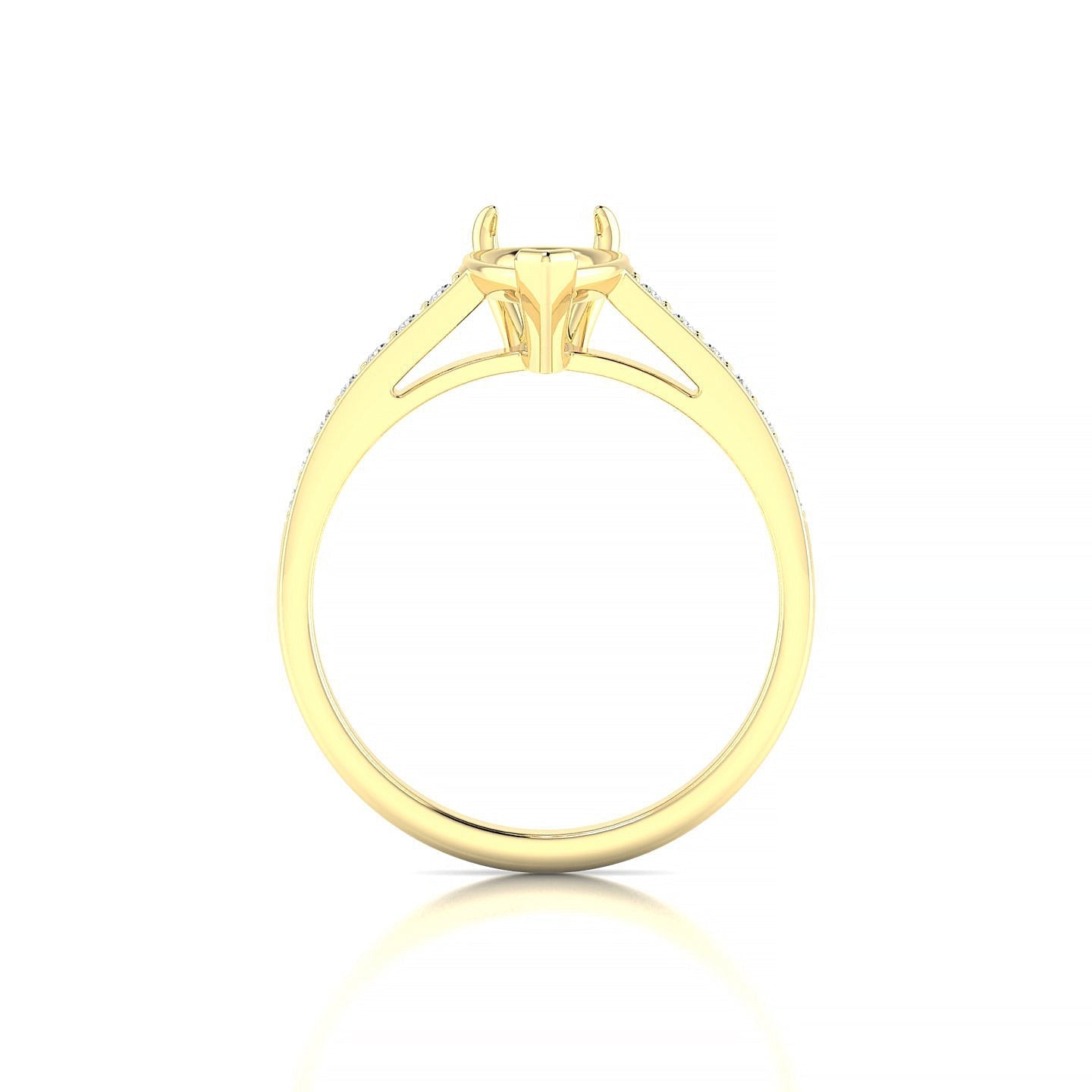 Promise Pear 2-2.99 ct | 18k Yellow Gold Side Stones Ring