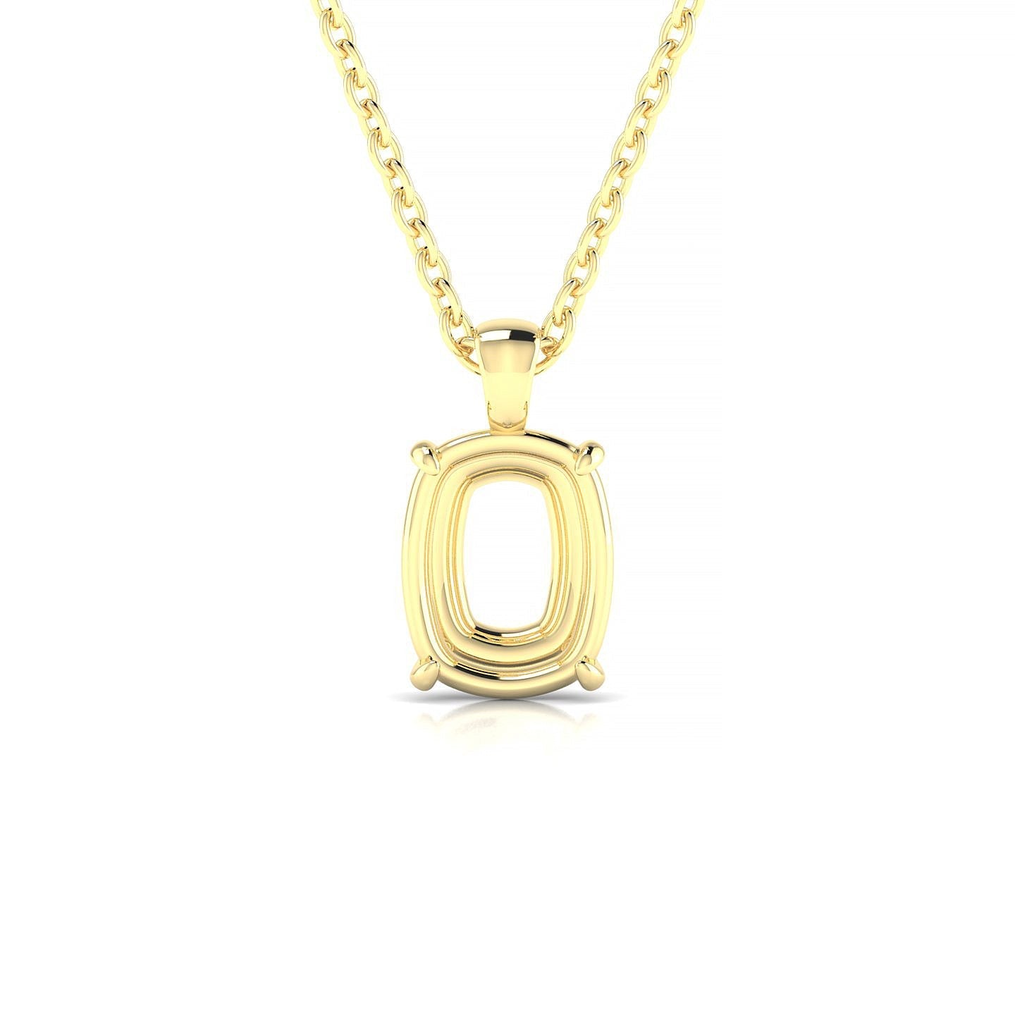 Timeless Cushion 2-2.99 ct | 18k Yellow Gold Solitaire Pendant