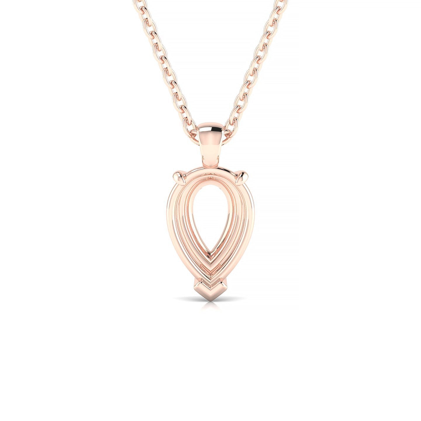 Timeless Pear 2-2.99 ct | 18k Rose Gold Solitaire Pendant