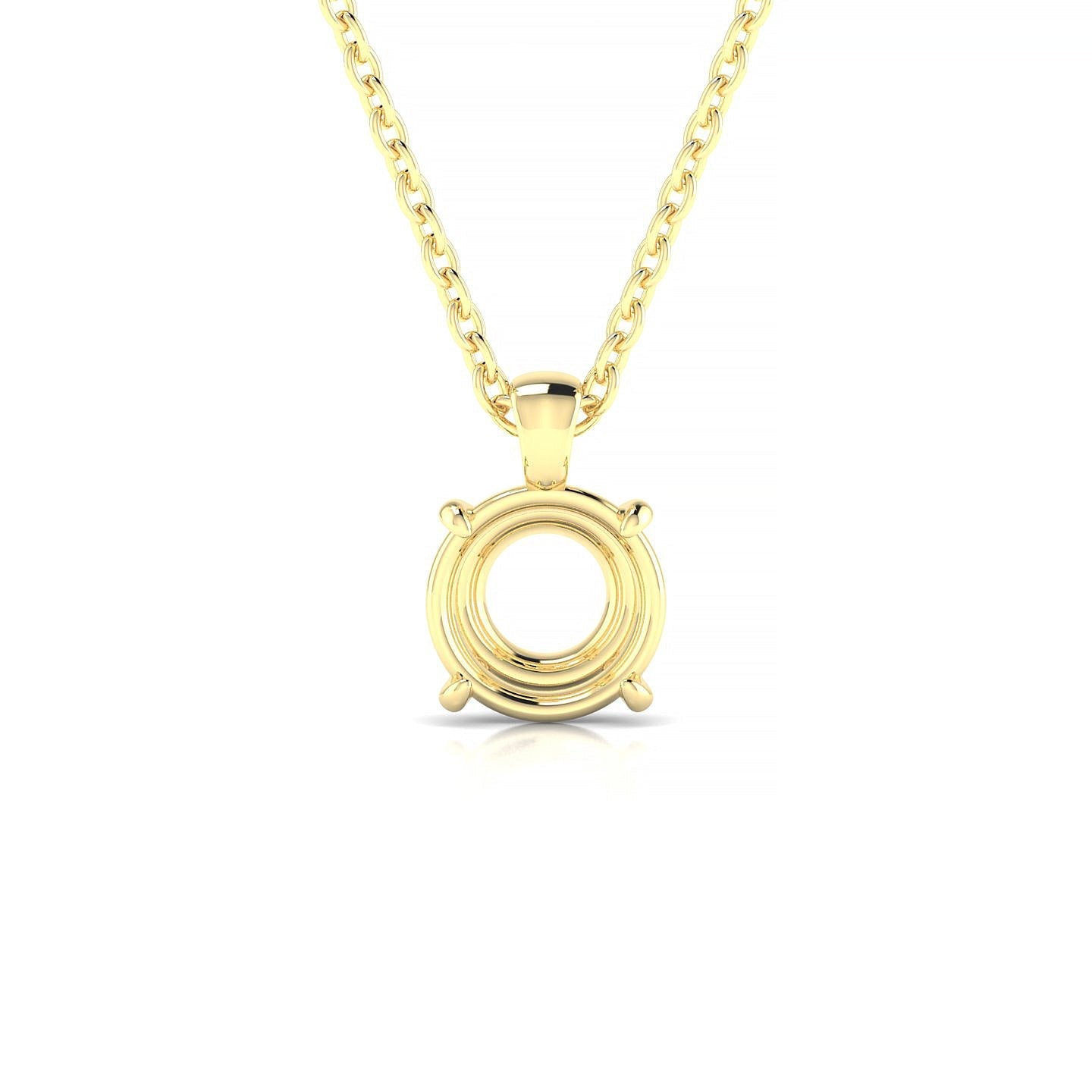 Timeless Round 2-2.99 ct | 18k Yellow Gold Solitaire Pendant